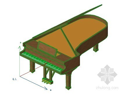 钢琴模型资料下载-钢琴 ArchiCAD模型