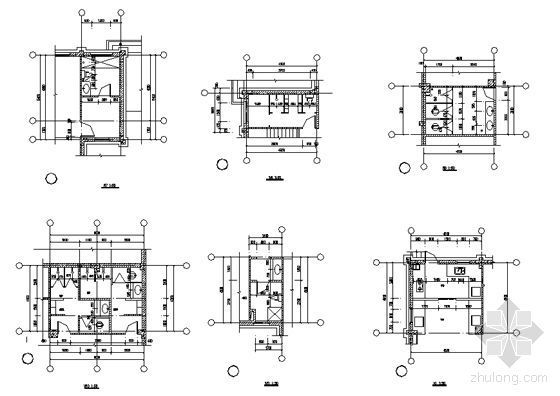 [广东]某山庄三层度假村建筑结构水电施工图（含审图记录）-卫生间大样