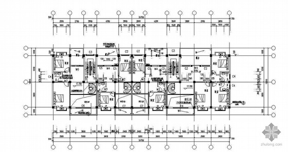 [长宁]某大道办公楼建筑结构设计施工图- 