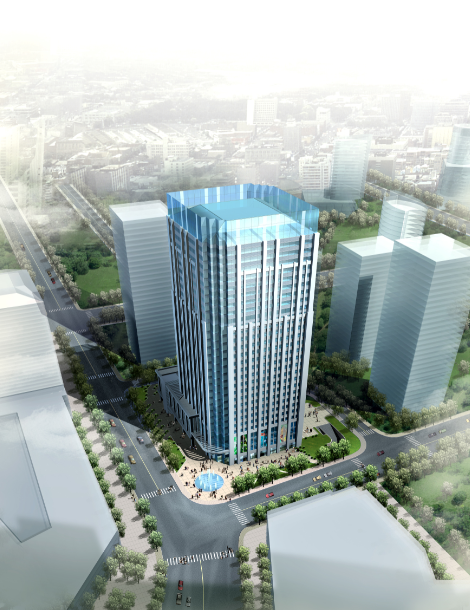 3层建筑效果图资料下载-[江苏]南京百汇国际办公楼方案（CAD+文本）