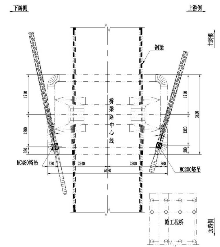 公铁两用长江大桥主塔快速施工技术（ppt，56页）-塔吊布置