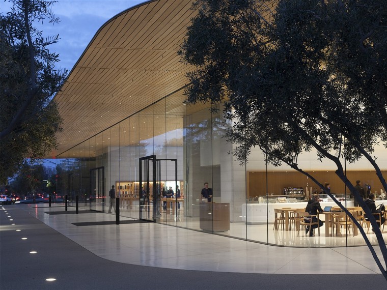 钢结构设计游客接待中心资料下载-美国苹果总部游客中心