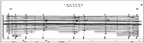 纵剖面图纵剖面图资料下载-[北京]地铁隧道地质勘查纵剖面图