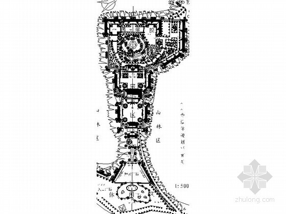 寺庙规划图片资料下载-某寺庙总体规划方案图