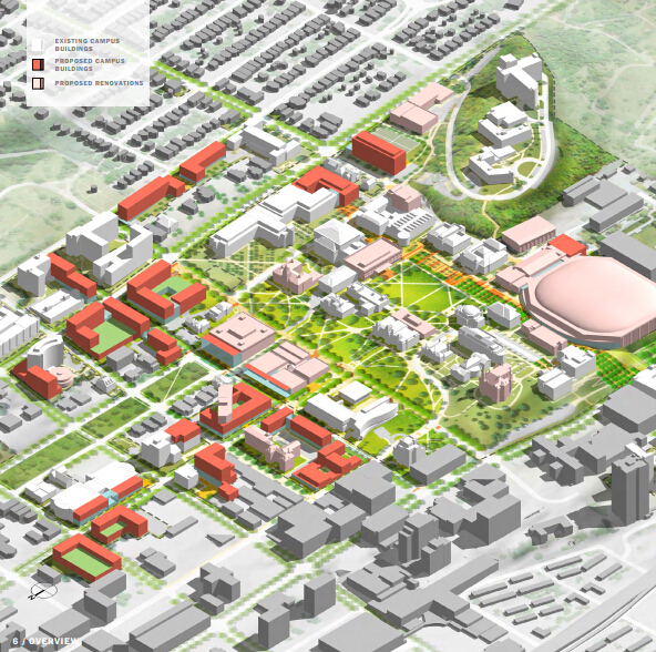 国外校园绿地景观资料下载-[国外]生态活力大学景观概念方案