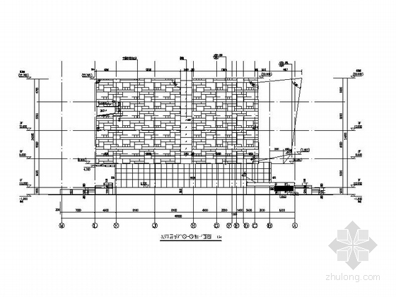 [安徽]3层展览馆及活动中心建筑施工图（2014年图纸）-3层展览馆及活动中心建筑立面图