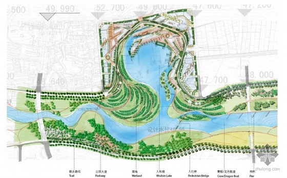城市开放绿地滨水景观设计资料下载-沈阳某滨水景观设计方案