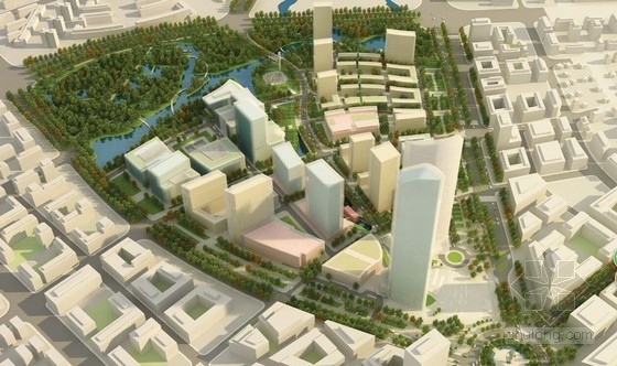 [上海]可持续型城市综合体设计方案文本-可持续型城市综合体效果图 