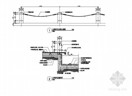 景观围栏cad资料下载-水岸护栏施工做法