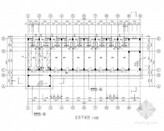 某五层外廊式宿舍建筑施工图- 