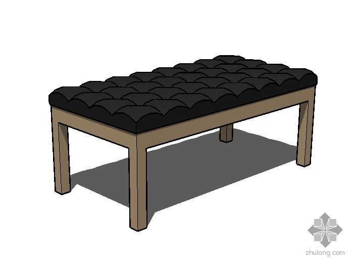 sketchup模型长凳资料下载-长椅
