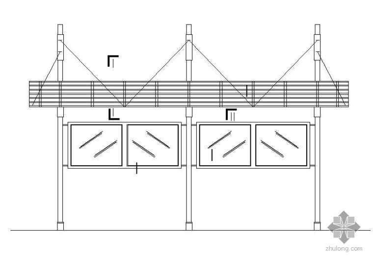 阅报栏施工详图资料下载-阅报栏施工详图