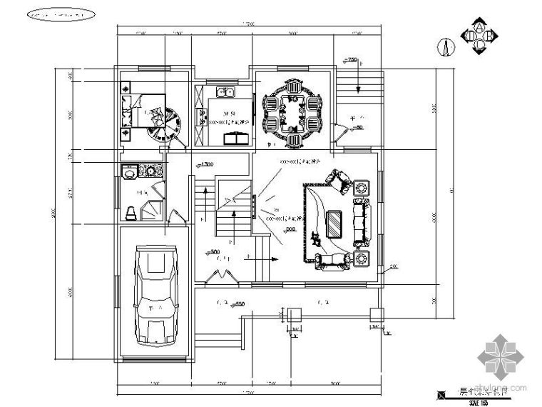 15层住宅平面图资料下载-某四层别墅平面图