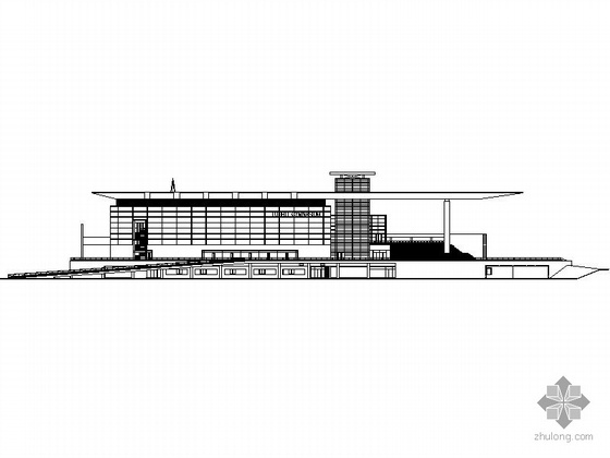 建筑室外灯光效果资料下载-[深圳]某体育馆建筑方案图、施工图、效果图