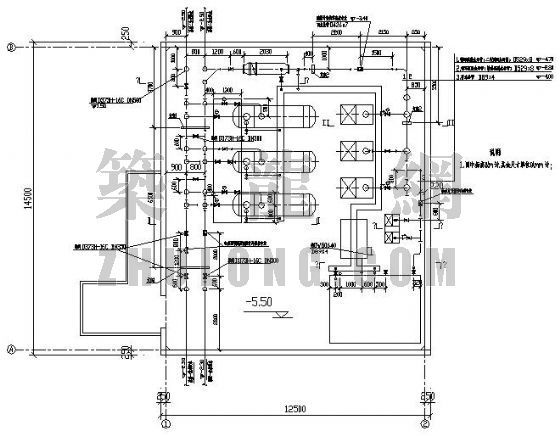 小区换热站工艺图资料下载-某换热站施工图