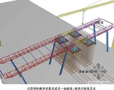 武汉某机场航站楼施工组织设计（鲁班奖 预应力框架结构 钢结构桁架 三维图）- 