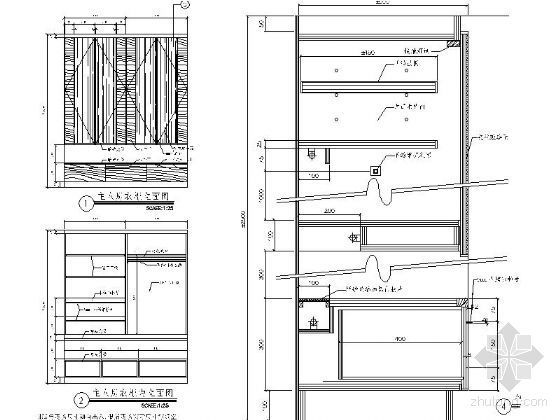 衣柜立面剖面资料下载-主卧衣柜详图