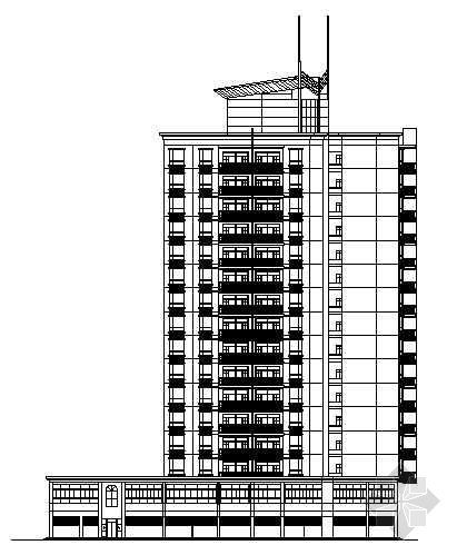6层住宅楼建筑方案图资料下载-某市二十四层住宅楼建筑方案图.