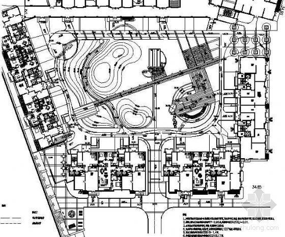 居住区给排水图纸资料下载-[北京]某居住区C1区景观给排水详图