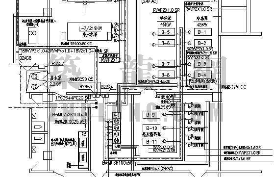 机房管线图资料下载-冷冻站热交换机房BA管线图