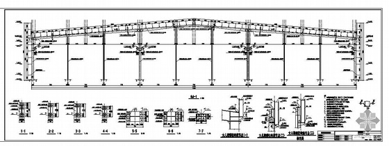 新津县某设备厂生产车间建筑结构图-3