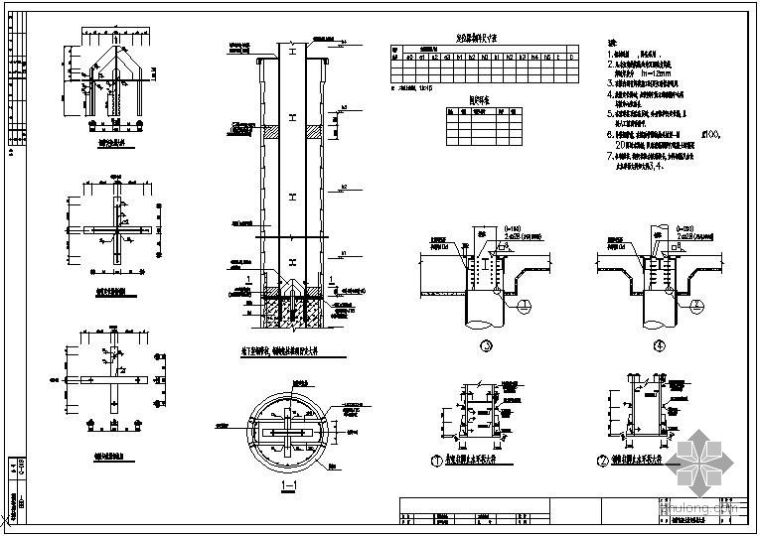 国标钢管图集资料下载-某钢管混凝土柱定位器大样(图集)节点构造详图
