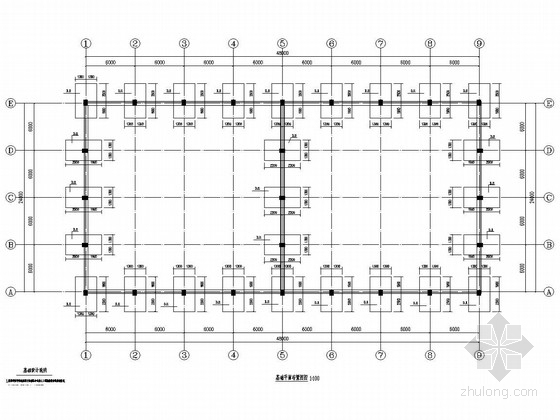农村平房建筑施工图纸资料下载-单层排架结构平房仓结构施工图