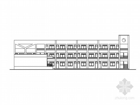 三层教学楼建筑平面图资料下载-[临汾]某中学三层教学楼建筑扩初图