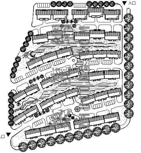 cad居住小区总平面资料下载-某小区规划总平面设计方案