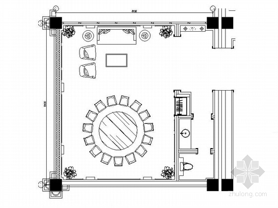 婚礼酒店宴会厅资料下载-[天津]特色婚宴酒店宴会厅包间施工图（含效果）