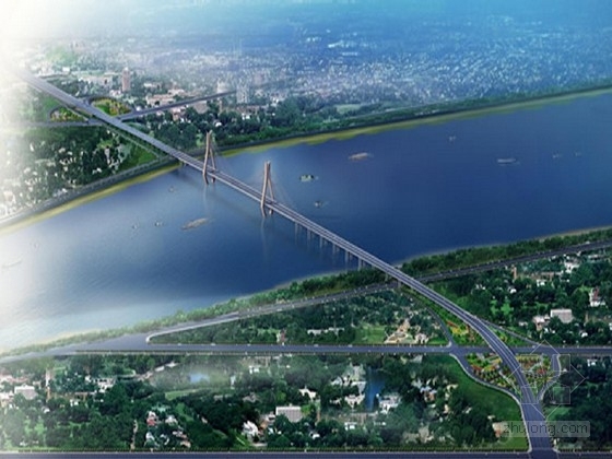 斜拉桥匝道CAD资料下载-跨江双塔双索面漂浮体系斜拉桥及引桥接线全套竣工图1461张（图纸超全面）
