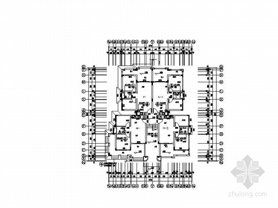 [重庆]某四层西班牙式BF型花园洋房建筑施工图（含建筑节能模型）- 