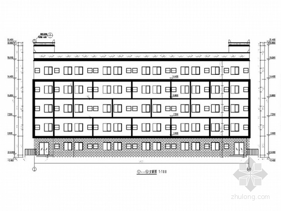 五层公寓建筑剖面图资料下载-[四川]五层框架结构寄宿制学校宿舍楼结构图（含建筑图）