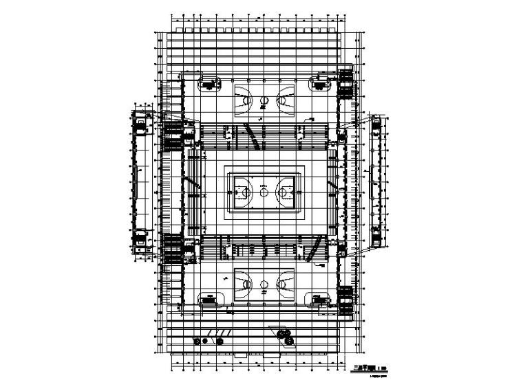 [山西]三层县级钢网架金属屋面丙型体育中心建筑施工图-三层县级钢网架金属屋面丙型体育中心建筑