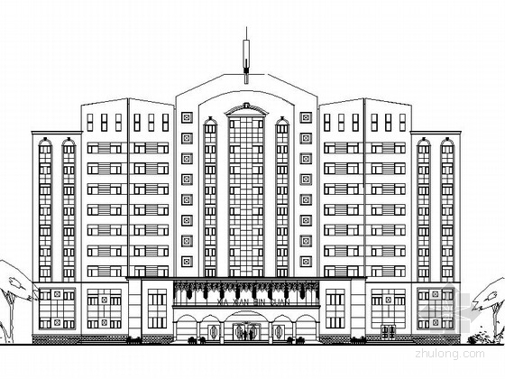 现代高层商务酒店资料下载-[上海]现代风格五星级高层大酒店建筑设计扩初图纸
