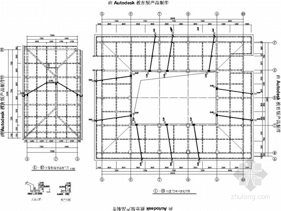 [重庆]四层框架结构医院门诊楼急救中心结构图-轴屋顶2板平法施工图 