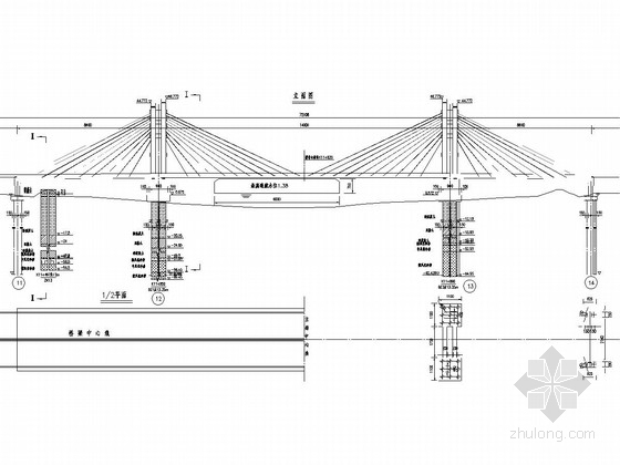 140m钢箱梁资料下载-主跨140m双塔双索面预应力砼斜拉桥设计套图（85张 附计算书）