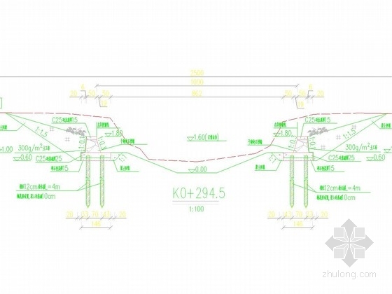 河道整治规划设计主要符号-Z2资料下载-[浙江]重力式挡墙河道综合整治施工图