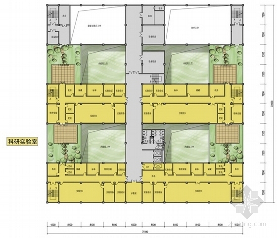 [内蒙古]现代风格医疗中心建筑设计方案文本-现代风格医疗中心建筑设计平面图