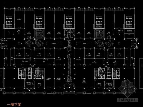 会议型酒店CAD资料下载-[山西]购物广场中心高档五星级综合型酒店设计方案