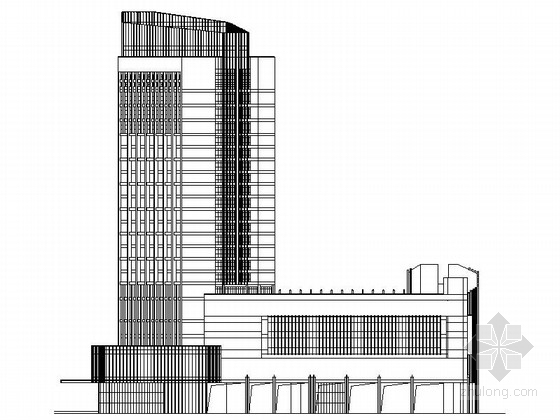 二十一层高层宾馆资料下载-[广东]21层现代风格国际酒店建筑设计方案图