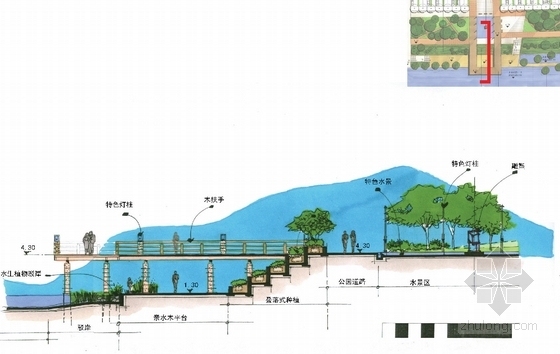 [浙江]滨湖景区住宅及配套公园绿化设计方案-节点效果图