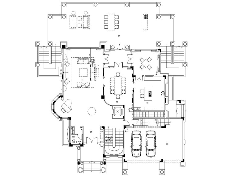 简约独栋别墅CAD资料下载-梁志天——欧式简约风格别墅室内装修施工图（附实景照片）