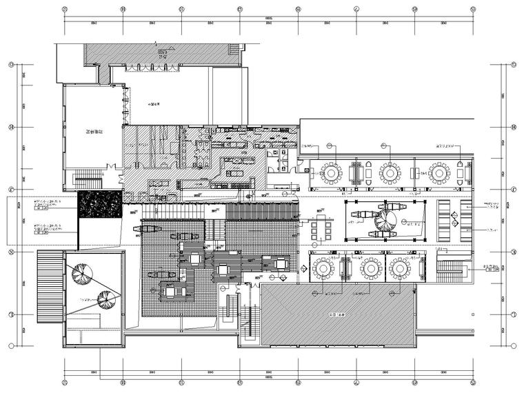 [浙江]中式风格——西溪天堂外婆家全套施工图及效果图-外婆家西溪天堂平顶面图-二层平面