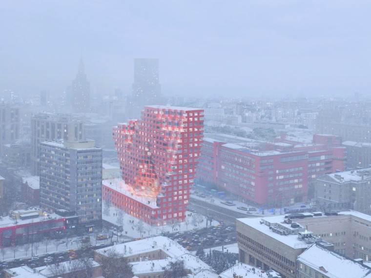 MVRDV在莫斯科设计RED7住宅项目，将电子游戏“我的世界”变为-02