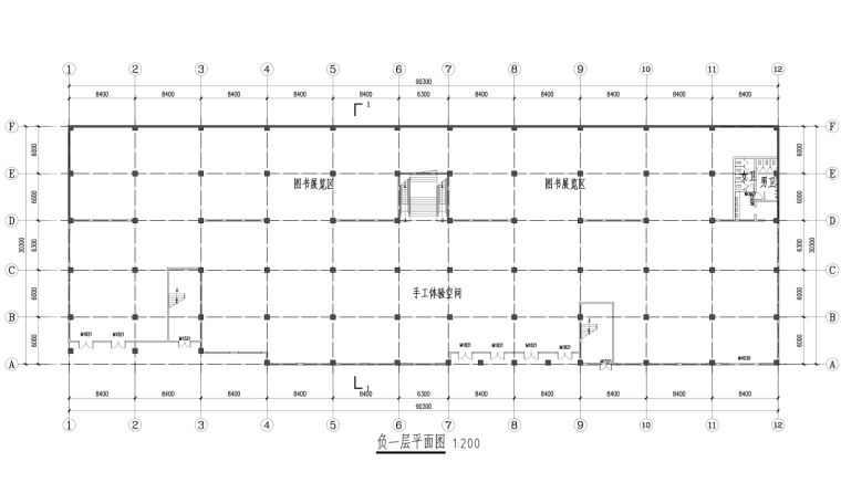 青岛文化娱乐中心项目招标文件及可行性研究报告（含图纸，设计方案）-负一层平面图