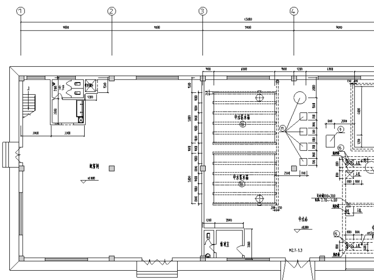 顶管施工设计图cad资料下载-大型工业中水站施工图设计图（CAD）