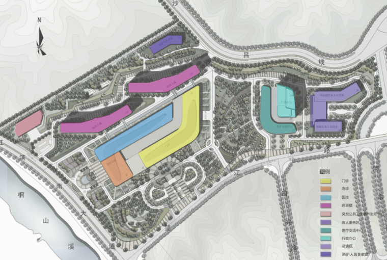 福鼎大型综合医院方案文本+CAD-功能分区图