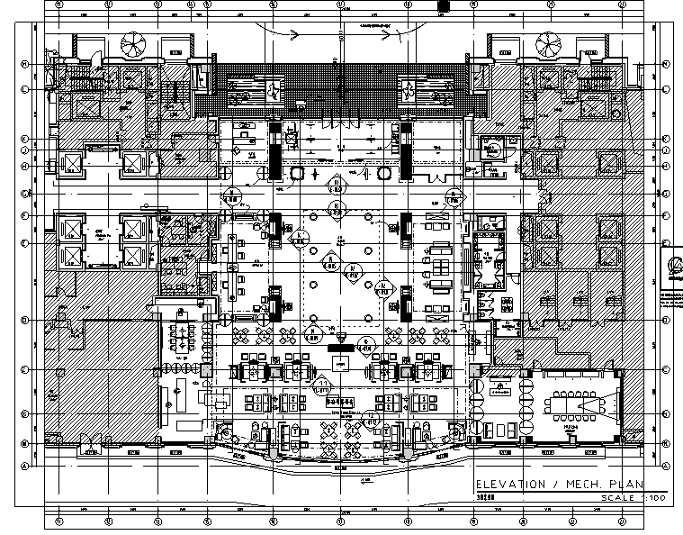 [浙江]CCD钓鱼台酒店空间设计施工图（附效果图+物料表）-立面索引图