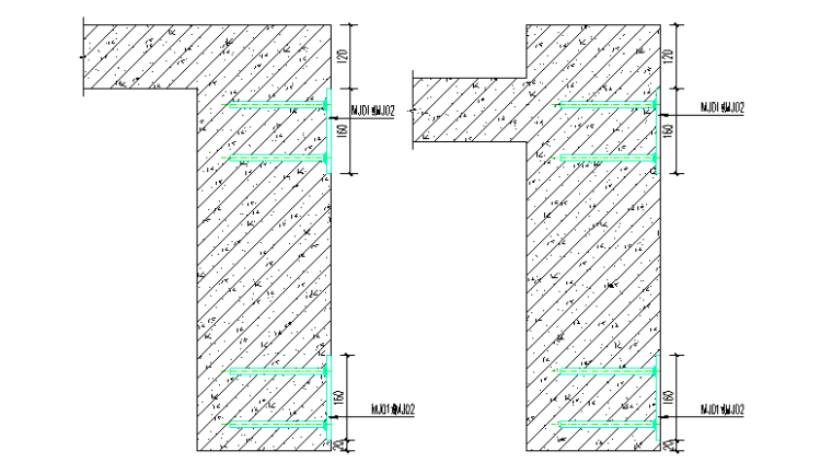 [重庆]新闻传媒中心一期工程室外幕墙预埋件施工方案-预埋件安装节点大样图